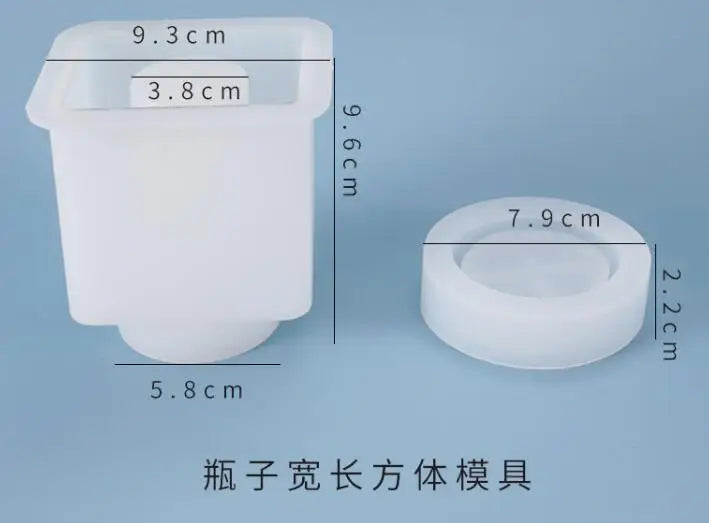 Transparent Silicone Mold for Resin Bottle Storage