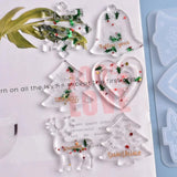Transparent Silicone Mold for DIY Christmas Charms Resin Decorations