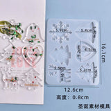 Transparent Silicone Mold for DIY Christmas Charms Resin Decorations