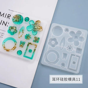 Silicone Mold for Resin Flowers Charms Pendant Craft DIY Jewelry