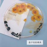 Silicone Mold Resin Plate Coaster Tray Round Plate DIY Set-up