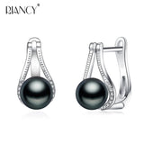 Natural Freshwater Pearl Clip Earrings 925 Sterling Silver for Women