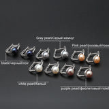 Natural Freshwater Pearl Clip Earrings 925 Sterling Silver for Women