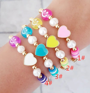 Copper and Pearl Bead Bracelet for Women and Girls