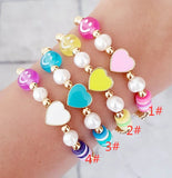 Copper and Pearl Bead Bracelet for Women and Girls