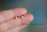 925 Silver Mini Butterfly Stud Earrings with Gold Plating
