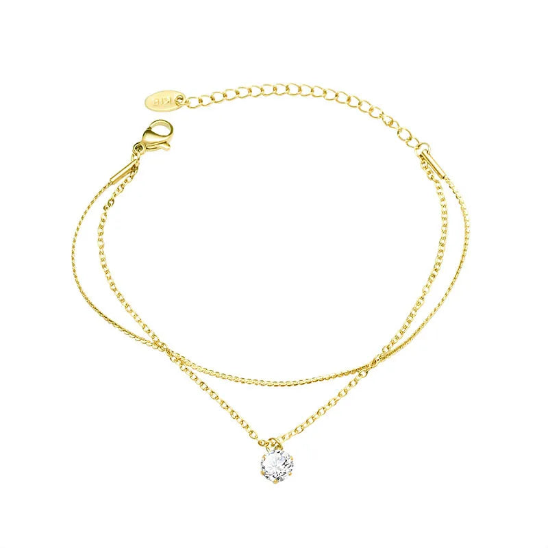 925 Silver 18k Bracelet for Women Jewelry B01
