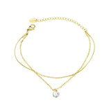 925 Silver 18k Bracelet for Women Jewelry B01
