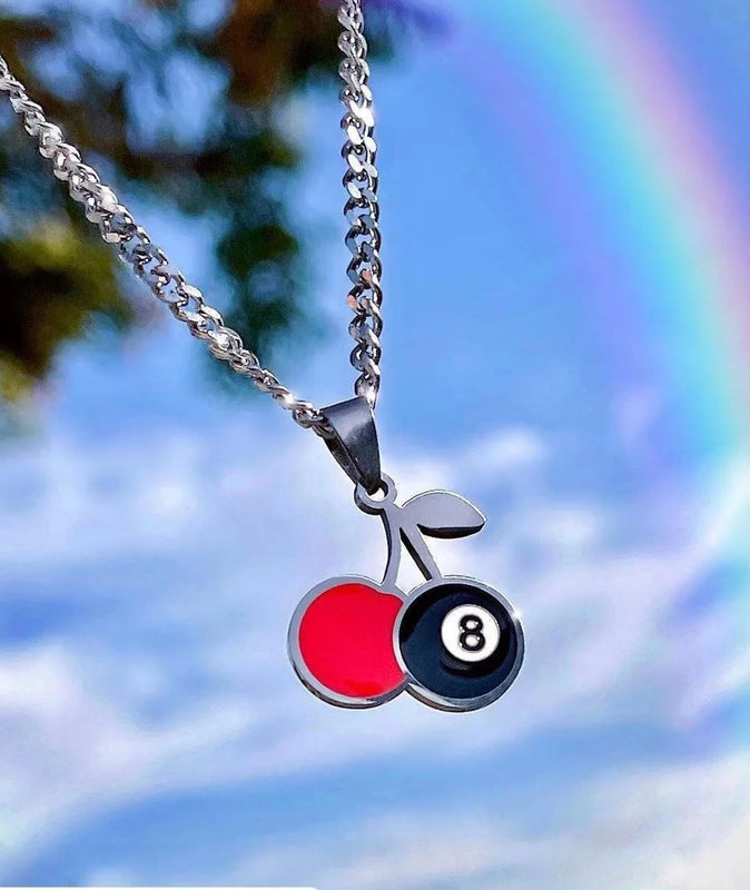 Cherry Pendant Necklace Set