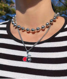 Cherry Pendant Necklace Set