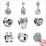 Love Coupon Bee Happy Heart Dangle Beads Pendant Charms Silver 925 Bracelet