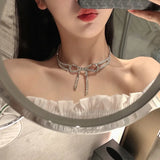 Full Diamond Butterfly Women's Necklace
