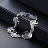 925 Silver Bracelet Tree Flowers Wedding Jewelry Noble