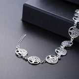 925 Silver Tree Flowers Bracelet for Women