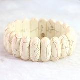 Calaite Turquoise Stone 25x10mm Charms Bracelets Bangles Men Women Christmas
