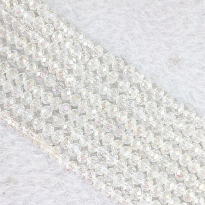 1000pcs 4x6mm Rhinestone Crystal Glass Loose Beads Spacers DIY Jewelry