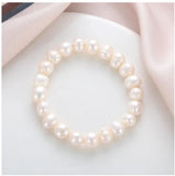 2PCS Freshwater Pearl Multicolor Bracelet 7-8MM Elastic Rope