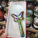 Chinese Cloisonne Butterfly Magnifying Glass
