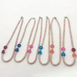 Freshwater Pearl Light Purple 6-7MM Pearl 14MM Jade Heart Necklace