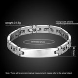 Men's Stainless Steel Magnetic Tourmaline Bracelet