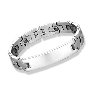 Men's Stainless Steel Magnetic Tourmaline Bracelet