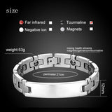 Men's Stainless Steel Magnetic Tourmaline Bracelet