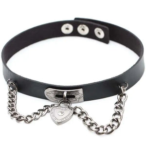 Sexy Punk Choker Collar Necklace Set Leather Bondage Body