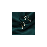 Women's Silver Zircon Star Tassel Long Earrings