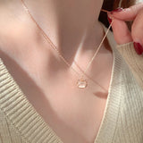 Silver Rose Fresh Jade Tiger Pendant Necklace XL1202