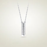 Women's Silver Zircon V-Shaped Necklace XL584