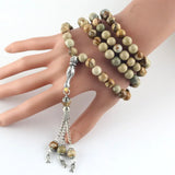 Muslim Prayer Beads Yellow Bracelet 99 Stones Ramadan Jewelry