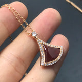 Fashionable Fan-shaped Clavicle Chain Necklace for Women
