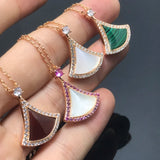 Fashionable Fan-shaped Clavicle Chain Necklace for Women