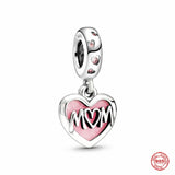 925 Silver Family Forever Bead Charm Pendant