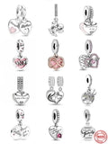 925 Silver Family Forever Bead Charm Pendant