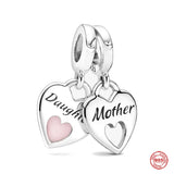 925 Silver Family Forever Bead Charm Pendant