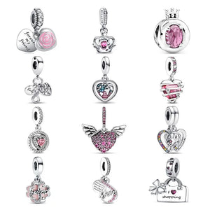 925 Silver Family Forever Bead Charm Pendant