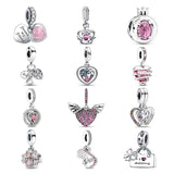 925 Silver Family Forever Bead Charm Pendant