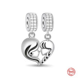 925 Silver Family Forever Bead Charm Pendant