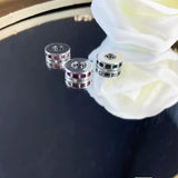 925 Silver Zirconia Spacer Pink Clip Beads