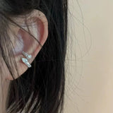 925 Silver Geometric Earrings No Piercing Minimalist Style