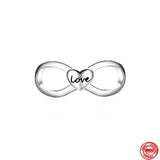 925 Silver Love Hearts Bead Cat Charm for Bracelet DIY Women Jewelry