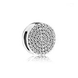925 Silver Sparkling Heart Charms for 7mm Reflexions Bracelet