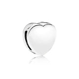 925 Silver Sparkling Heart Charms for 7mm Reflexions Bracelet