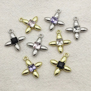 100pcs Zinc Alloy Rhinestone Charm DIY Jewelry Findings