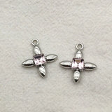 100pcs Zinc Alloy Rhinestone Charm DIY Jewelry Findings