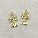 21x12mm Pearl/Rhinestone Charm Necklace/Earring DIY 100pcs