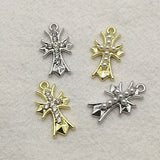 21x12mm Pearl/Rhinestone Charm Necklace/Earring DIY 100pcs