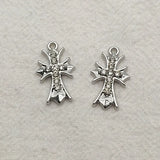 21x12mm Pearl/Rhinestone Charm Necklace/Earring DIY 100pcs