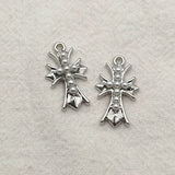 21x12mm Pearl/Rhinestone Charm Necklace/Earring DIY 100pcs
